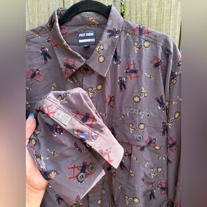 Phat Farm button down long sleeve Y2K Vintage Devil Tractor all over print XXL